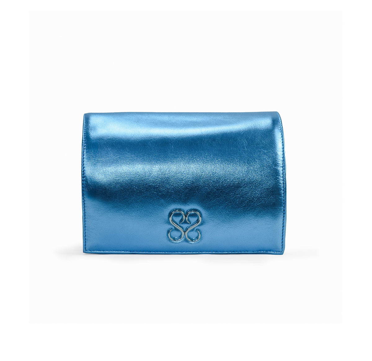 Molly Luxe Clutch in Adriatic Blue