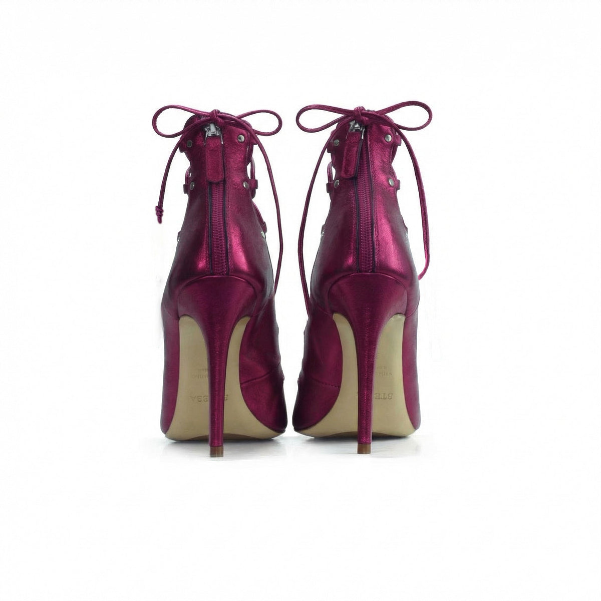 Avalyn Lace up Sandal in Raspberry