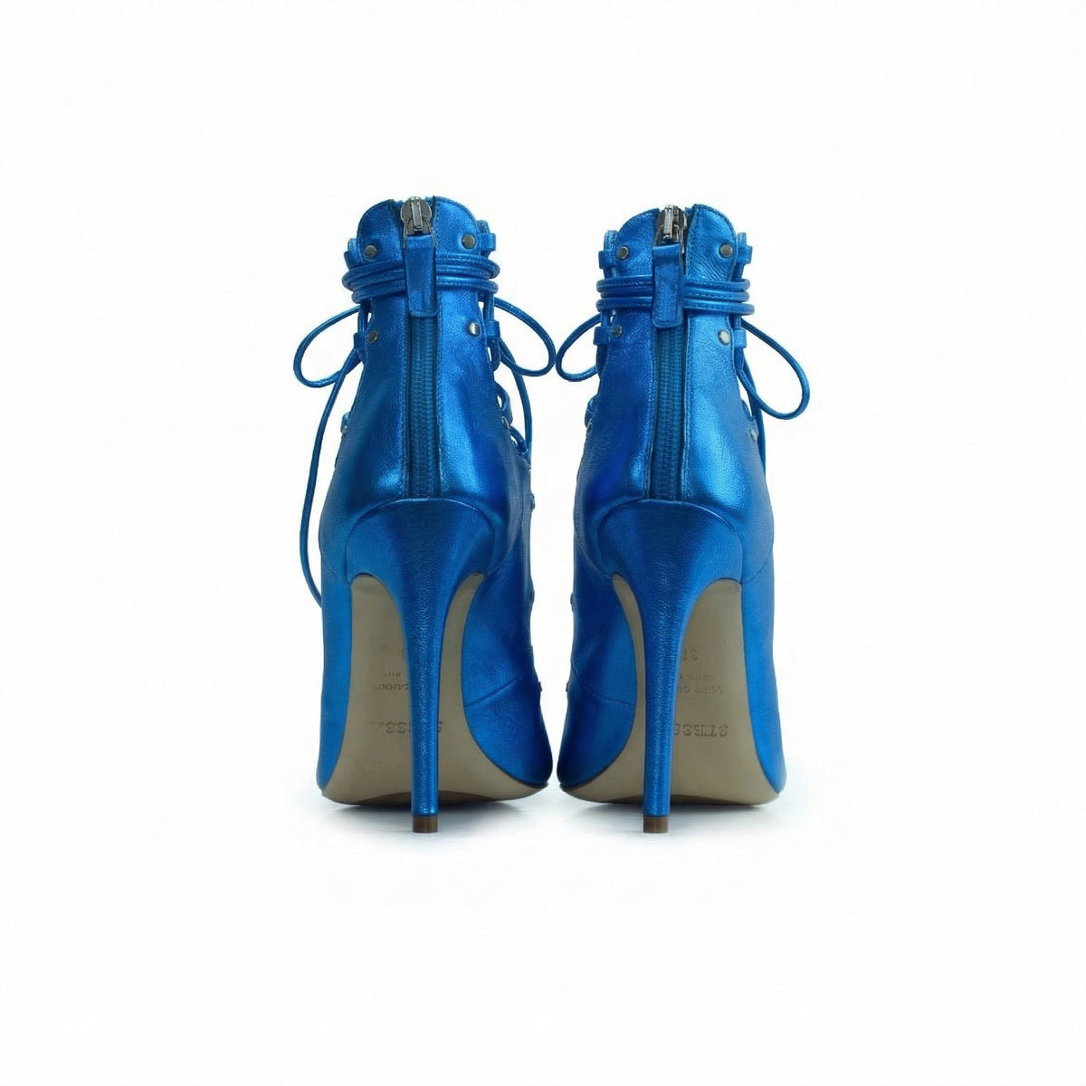 Avalyn Lace up Sandal in Ocean Blue