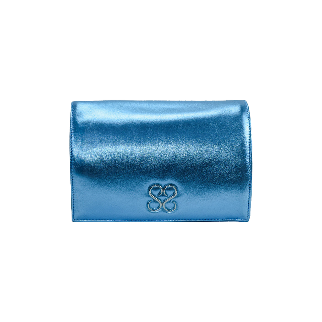 Molly Luxe Clutch in Adriatic Blue