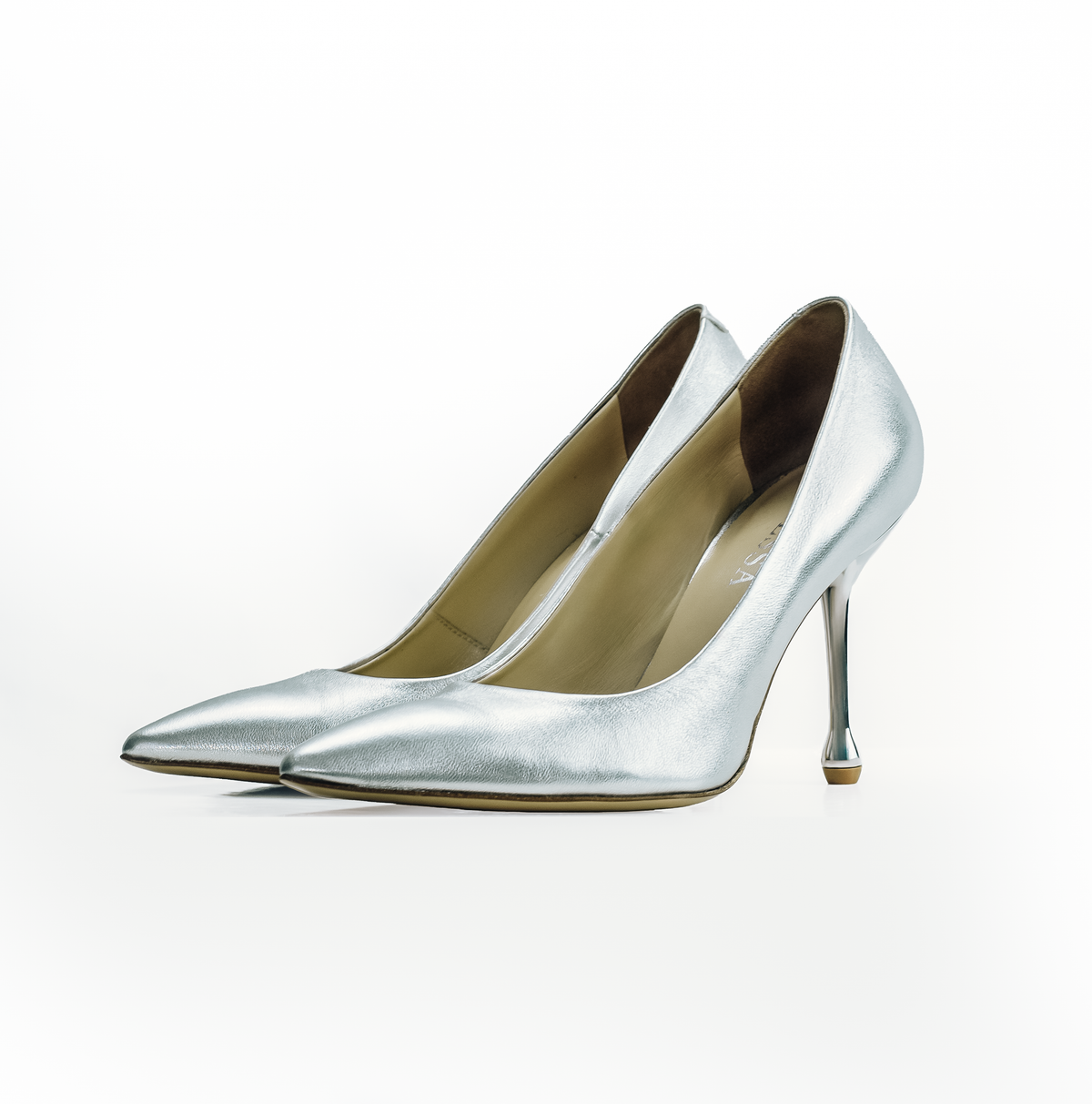 Molly Luxe Stiletto Pump in Silver
