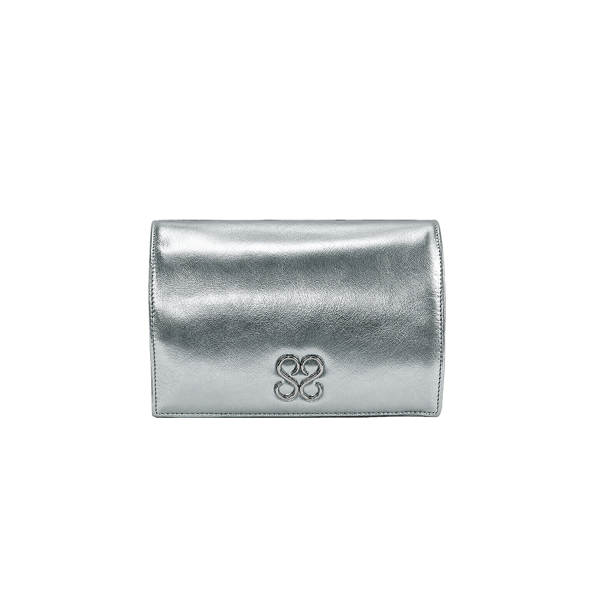 Molly Luxe Clutch in Silver
