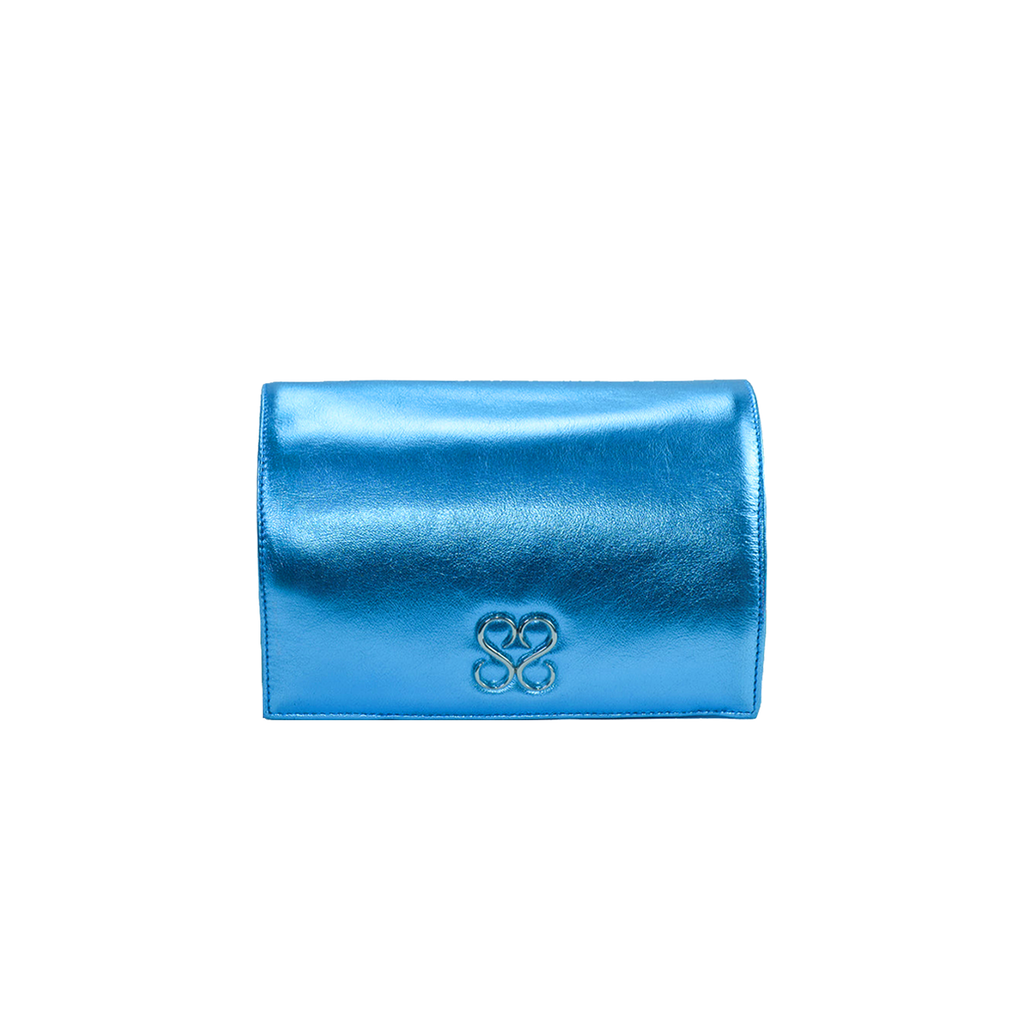 Molly Luxe Clutch in Adriatic Blue
