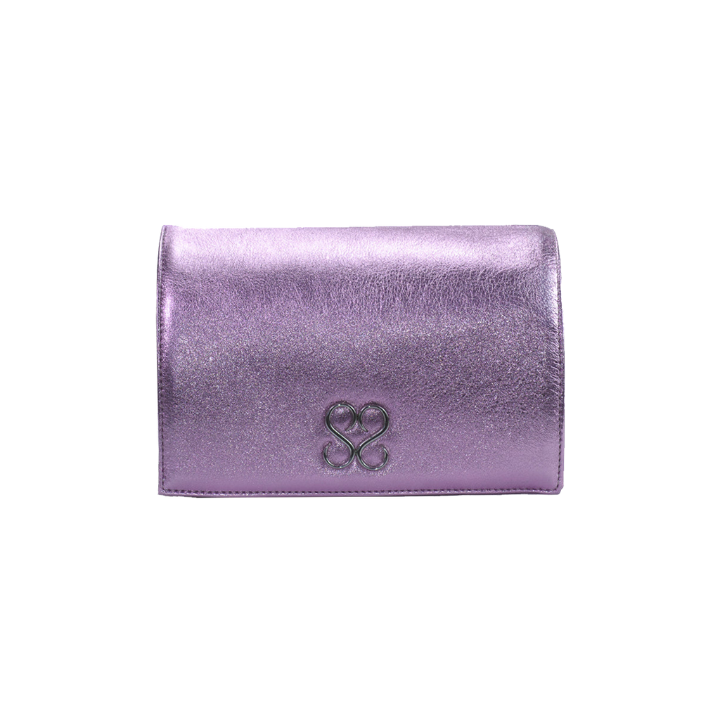 Molly Luxe Clutch in Corsage Pink
