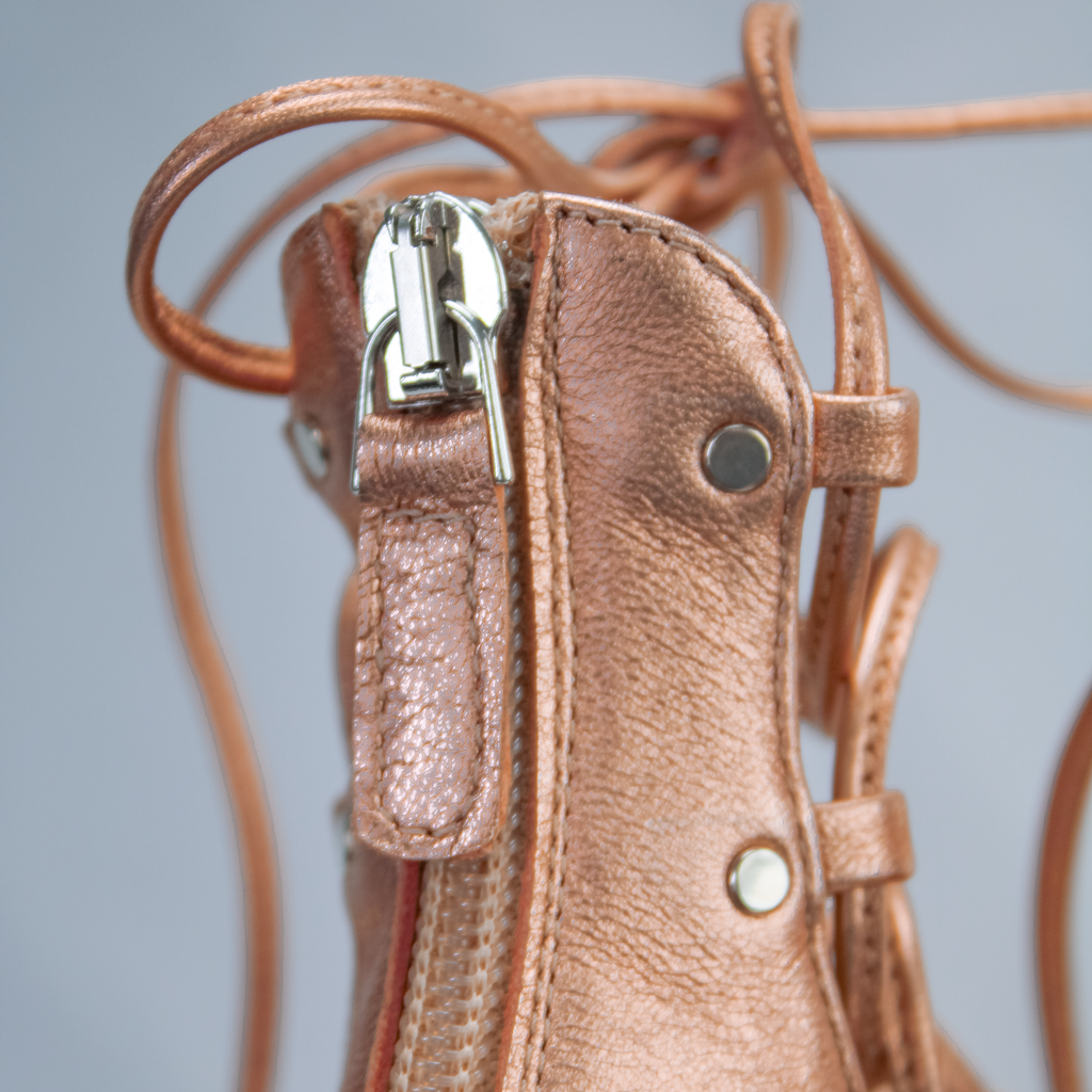 Avalyn Lace up Sandal in Nude