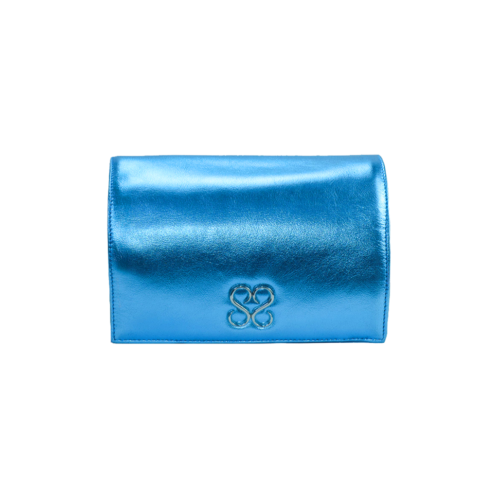 Molly Luxe Clutch in Adriatic Blue