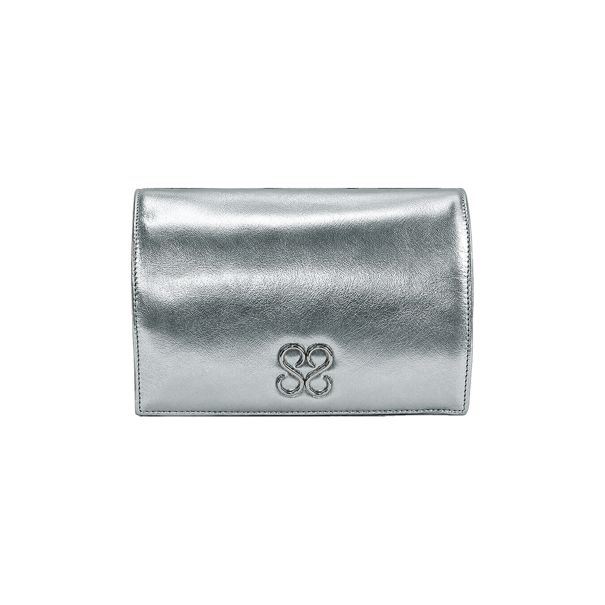 Molly Luxe Clutch in Silver
