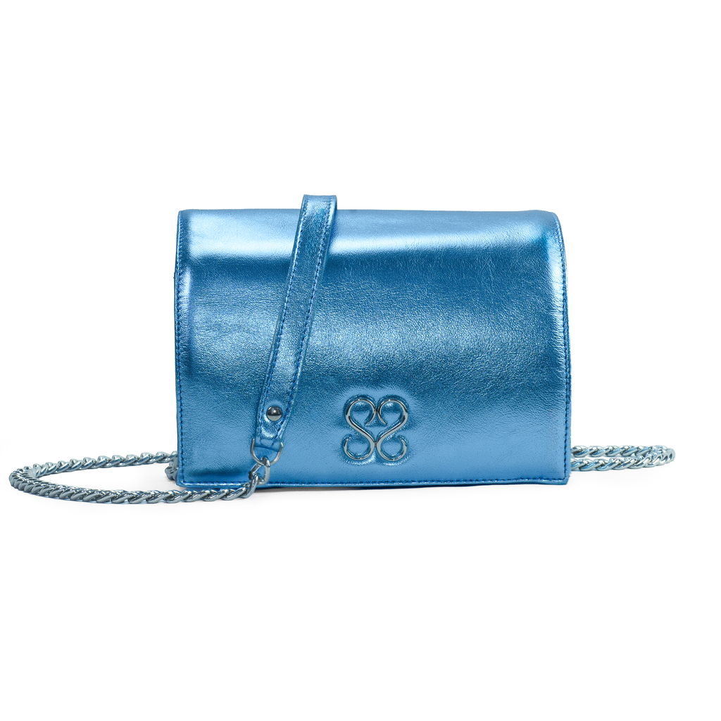 Molly Luxe Clutch in Adriatic Blue