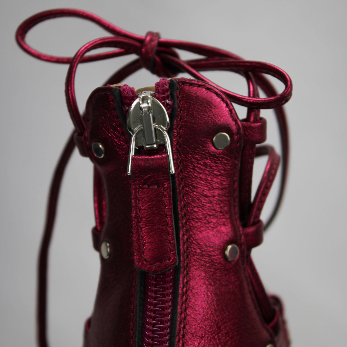 Avalyn Lace up Sandal in Raspberry
