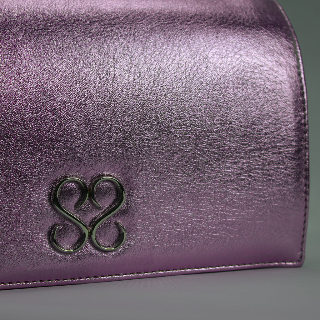 Molly Luxe Clutch in Corsage Pink