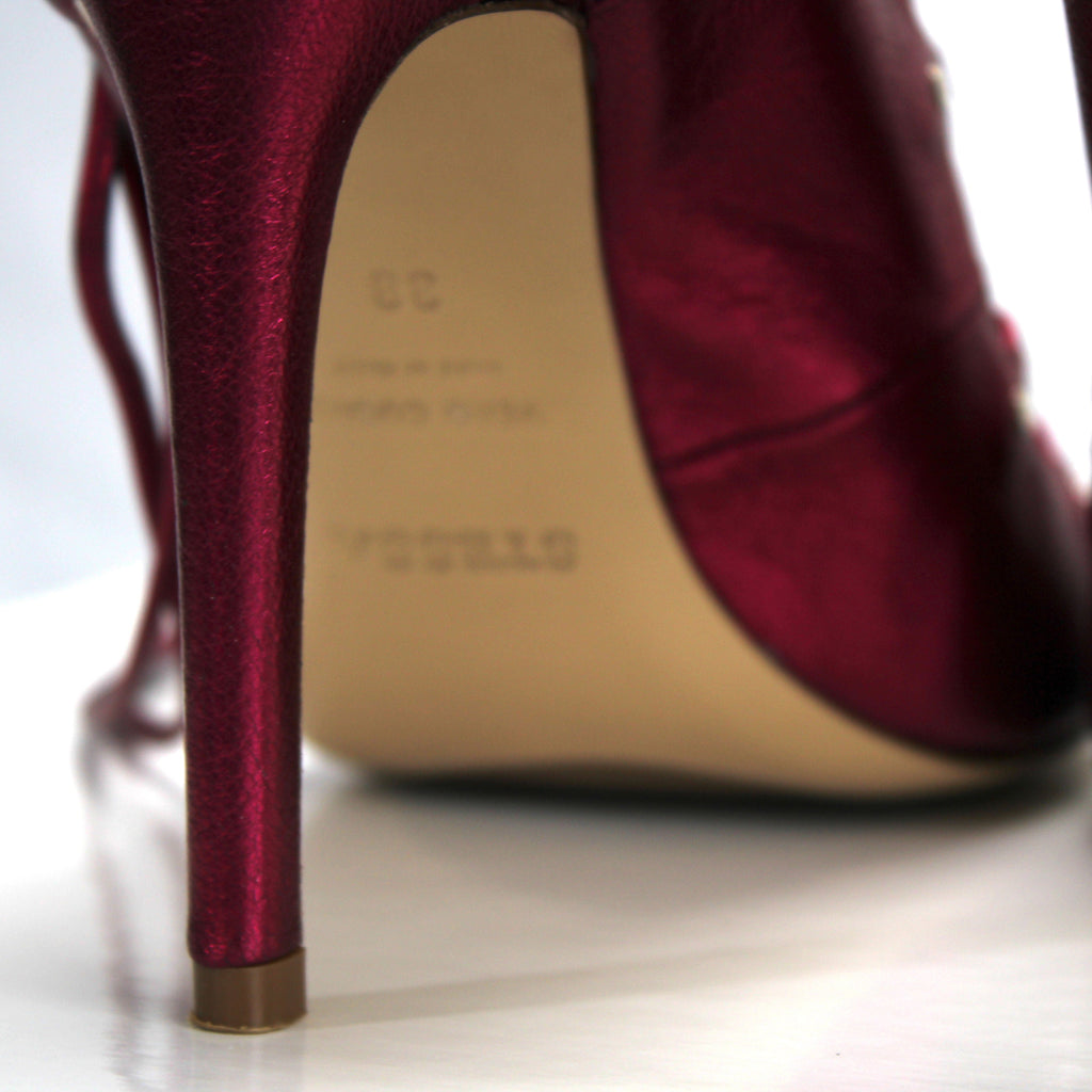 Avalyn Lace up Sandal in Raspberry
