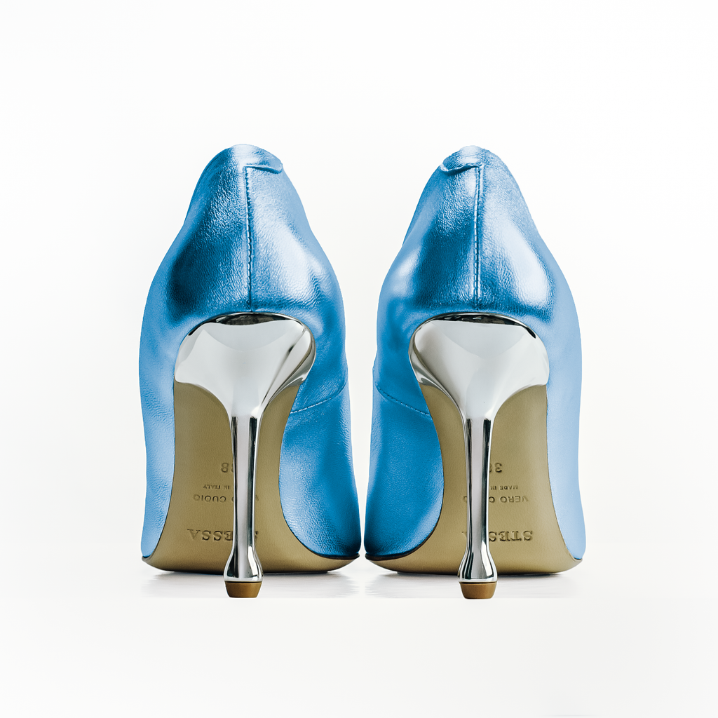 Molly Luxe Stiletto Pump in Adriatic Blue