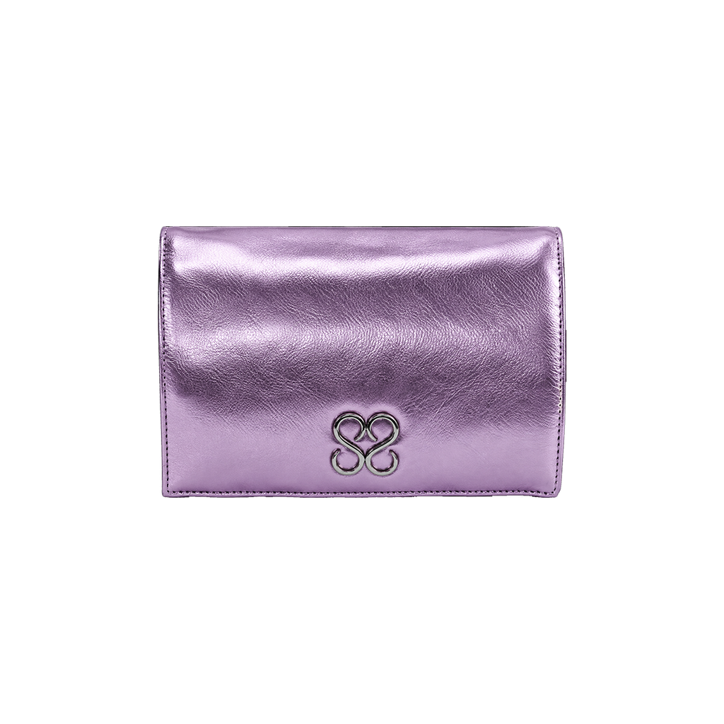Molly Luxe Clutch in Corsage Pink