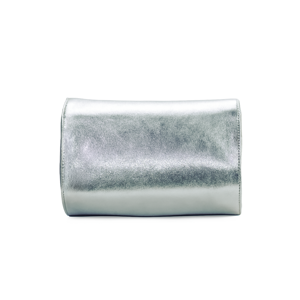 Molly Luxe Clutch in Silver