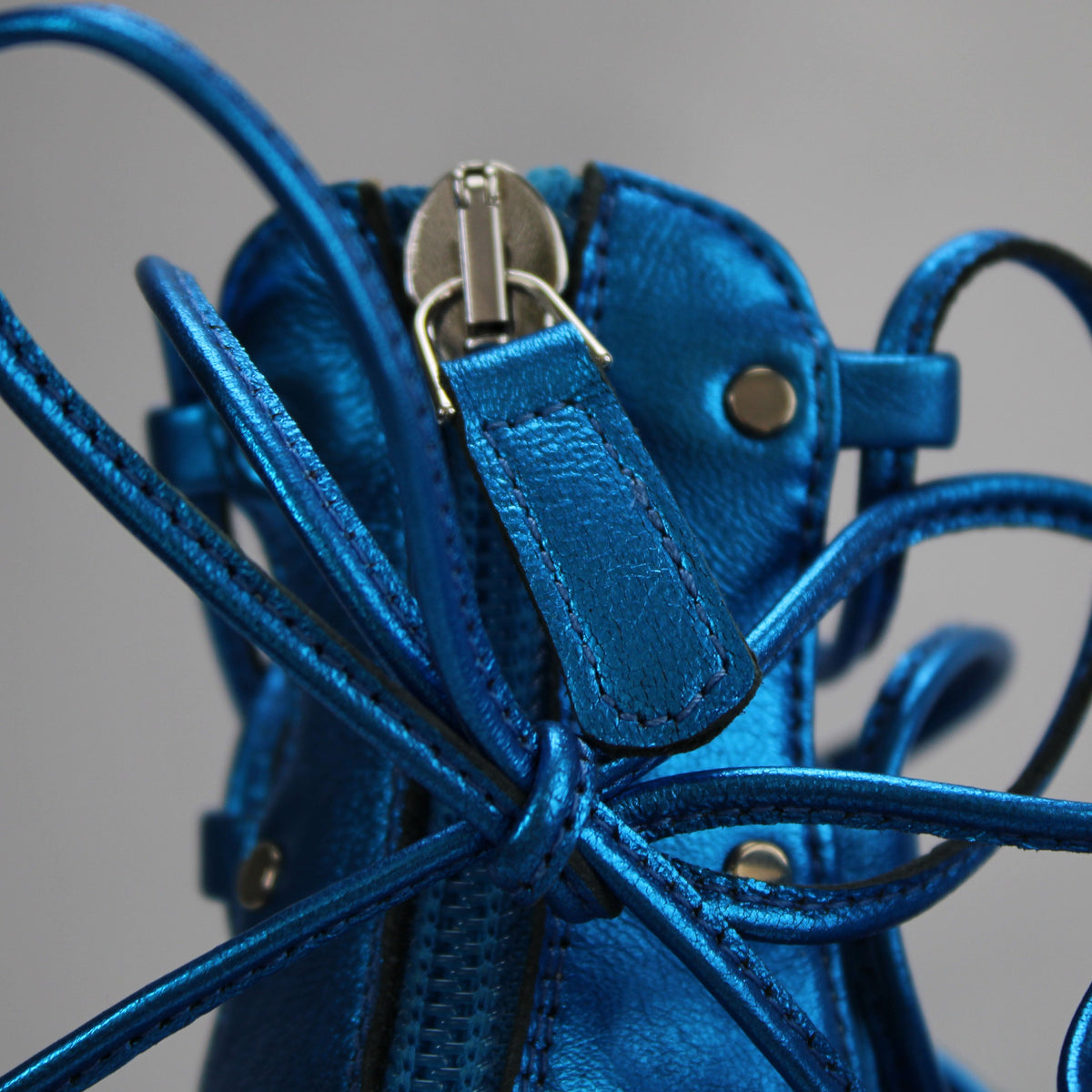 Avalyn Lace up Sandal in Ocean Blue