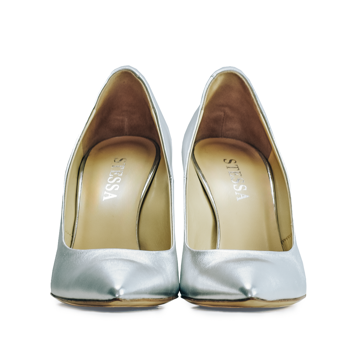 Molly Luxe Stiletto Pump in Silver