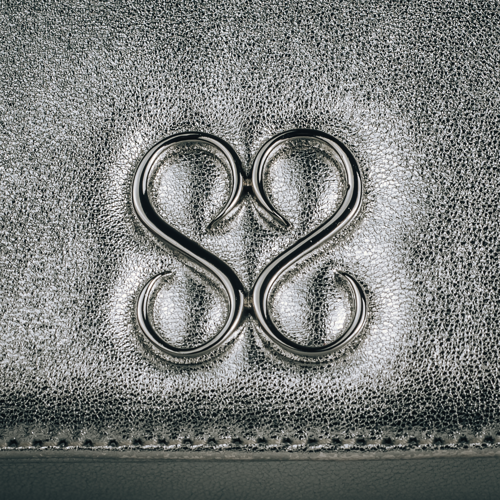 Molly Luxe Clutch in Silver