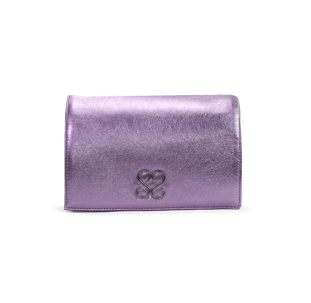Molly Luxe Clutch in Corsage Pink