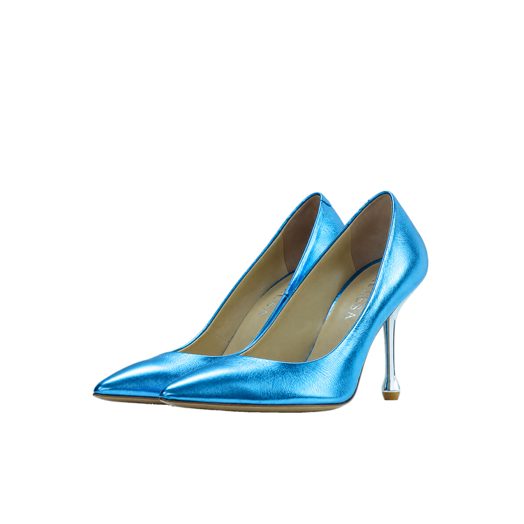 Molly Luxe Stiletto Pump in Adriatic Blue