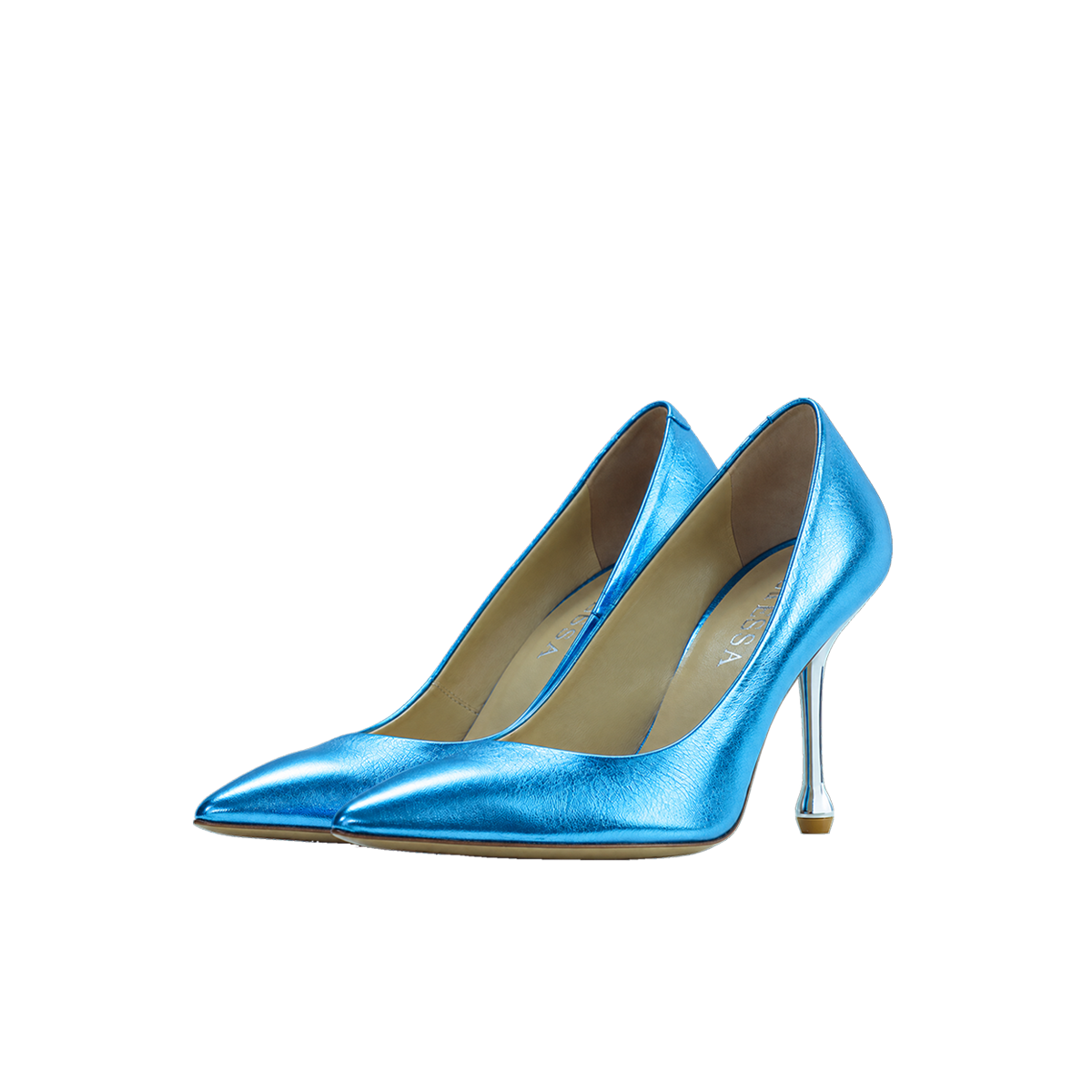 Molly Luxe Stiletto Pump in Adriatic Blue